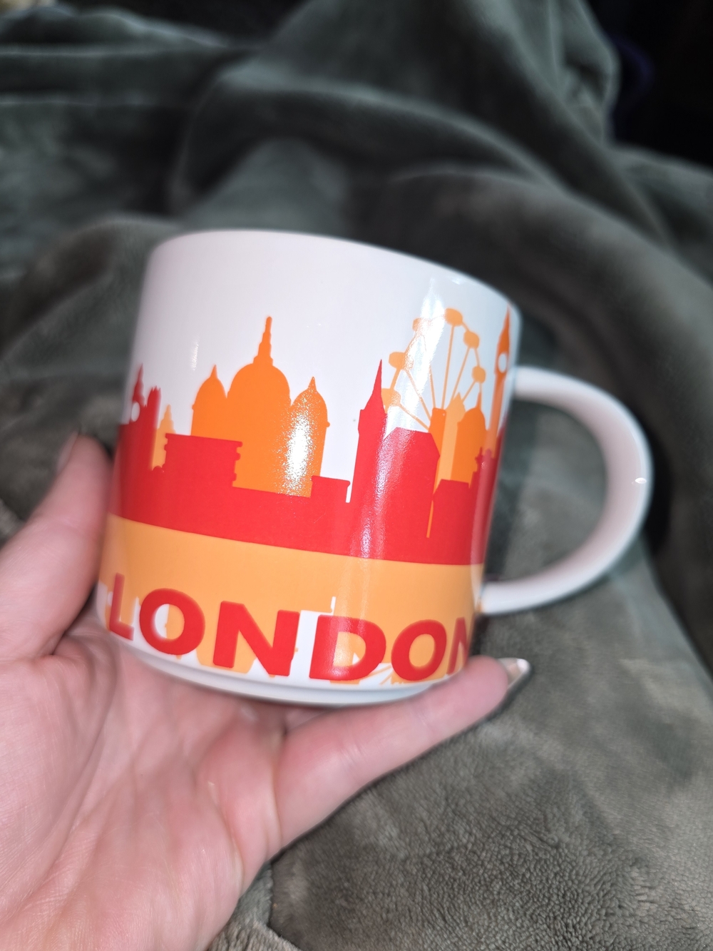 Room Essentials London Skyline Orange & Red Starbucks Collectors Mug